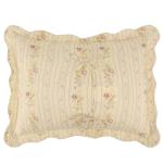Antique Rose Cotton Quilted Pillow Sham 20x26-inch