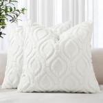 Soft Plush Faux Wool Pillow Covers - Set of 2