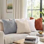 Soft Plush Faux Wool Pillow Covers - Set of 2