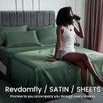 Emerald Green Satin Queen Bed Sheet Set