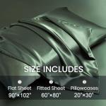 Emerald Green Satin Queen Bed Sheet Set