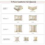 Elegant Floral Jacquard Queen Comforter Set