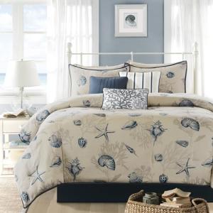 Madison Park Coastal Coral Comforter Set, Queen