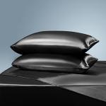 Manyshofu Black Satin Bed Linen Set - 4 Piece