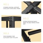 Aldrich 18-Inch Black Metal Full Bed Frame