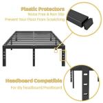 Aldrich 18-Inch Black Metal Full Bed Frame