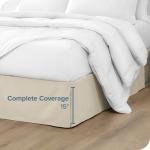 Bare Home 15-Inch Queen Bed Skirt in Sand