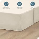 Bare Home 15-Inch Queen Bed Skirt in Sand