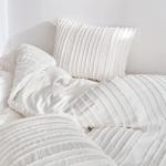 Boho White Duvet Cover Set, Queen Size
