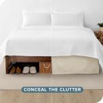 Bare Home 15-Inch Queen Bed Skirt in Sand