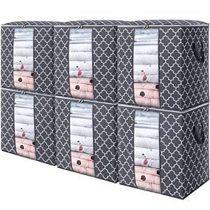 WISELIFE 6 Pack Large Storage Bags for Bedding