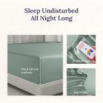 Luxury King Fitted Sheet – 100% Cotton, Sage Green