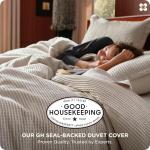 Bedsure King Cotton Duvet Cover Set - Waffle Weave