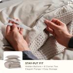 Bedsure King Cotton Duvet Cover Set - Waffle Weave