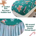 LONAVA Toddler Comforter Set with Gingerbread Man