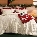 Boho Tufted Queen Comforter Set - Beige 3 Pieces