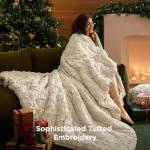 Boho Tufted Queen Comforter Set - Beige 3 Pieces