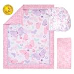 Peanutshell Pink Butterfly Crib Bedding Set