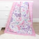 Peanutshell Pink Butterfly Crib Bedding Set