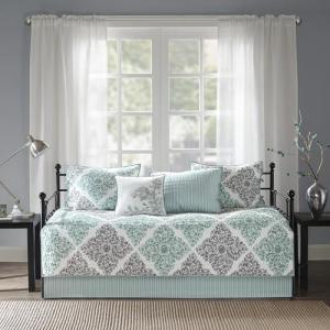 Madison Park Diamond Aqua Daybed Cover Set