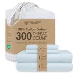Soft Cotton Full Sheet Set - Light Blue 4-Piece