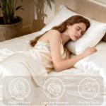 Ivory Satin Queen Sheet Set - 4 Pieces