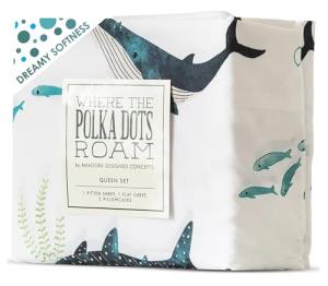Nautical Ocean Polka Dot Full Bedding Set