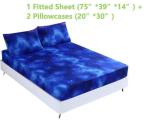 Galaxy Blue Twin Bed Set for Kids