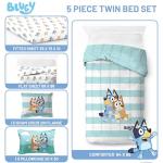 Bluey & Bingo Twin Bed Set - 5 Pieces