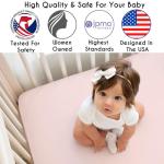 Blush Pink Boho Floral Baby Crib Bedding Set