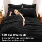 CozyLux 7-Piece Queen Comforter Set in Black