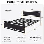 Modern Full Bed Frame with Heavy Duty Support