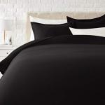 Amazon Basics Lightweight Black Duvet Cover Set, 3-Piece