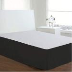 Twin Black Tailored Bed Skirt with Box Pleats