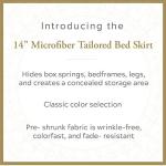 Twin Black Tailored Bed Skirt with Box Pleats