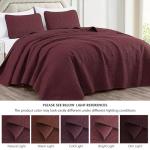 Chezmoi Austin Oversized Queen Bedspread Set, Burgundy