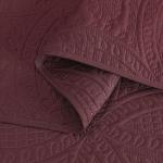 Chezmoi Austin Oversized Queen Bedspread Set, Burgundy