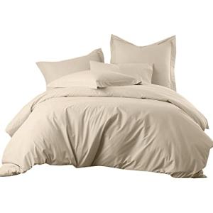 Beige-Tan Queen Duvet Cover Set - Soft & Breathable
