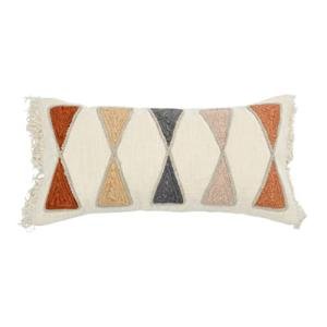 Bloomingville Terracotta Fringe Lumbar Pillow