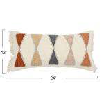 Bloomingville Terracotta Fringe Lumbar Pillow