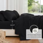 Seersucker Black Queen Comforter Set - 7 Pieces