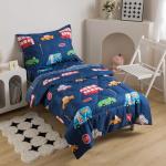 Navy Toddler Bedding Set with Cars Theme
