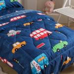 Navy Toddler Bedding Set with Cars Theme
