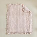 Tufted Stripes Crib Bedding Set with Ruffles