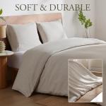 DAPU 100% Linen King Duvet Cover Set