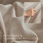 DAPU 100% Linen King Duvet Cover Set