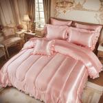 Silky Pink 8-Piece King Comforter Set