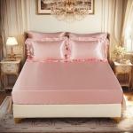 Silky Pink 8-Piece King Comforter Set