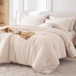 Beige 7-Piece Queen Comforter Bed Set