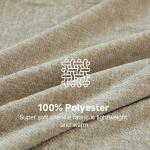 Simple&Opulence Soft Chenille Throw Blanket 50'' x 60'' - Cozy Fluffy Blanket with Fringe Tassel, Farmhouse Boho Blankets for Couch Bed Office Chair Gift Home Decor All Season Use, Khaki